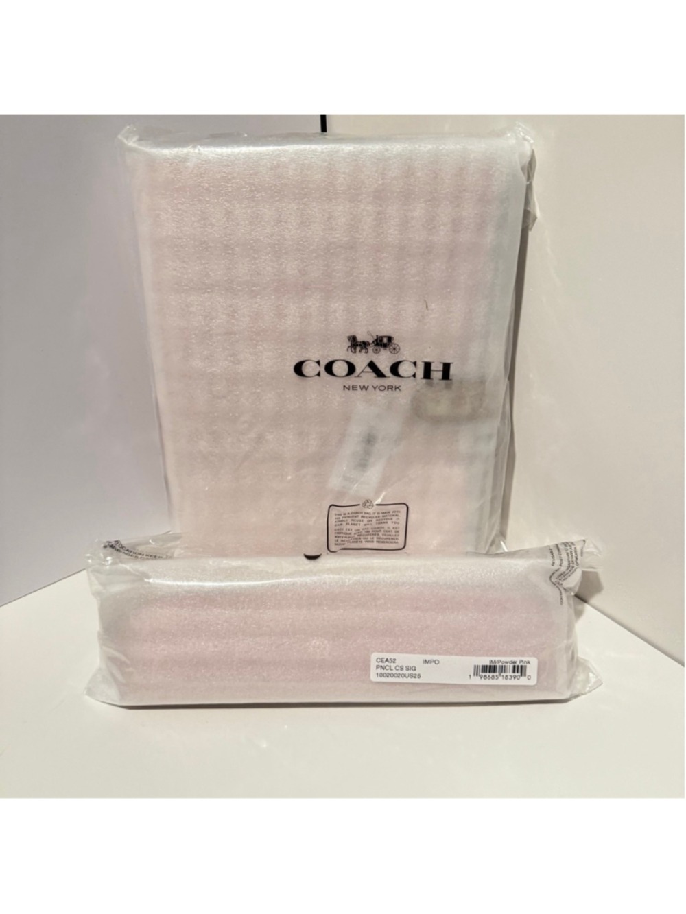 NEW Authentic Coach Notebook + Pencil Case In Powder Pink Signature Canvas NWT - Picture 14 of 14